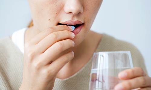 Taking antibiotics